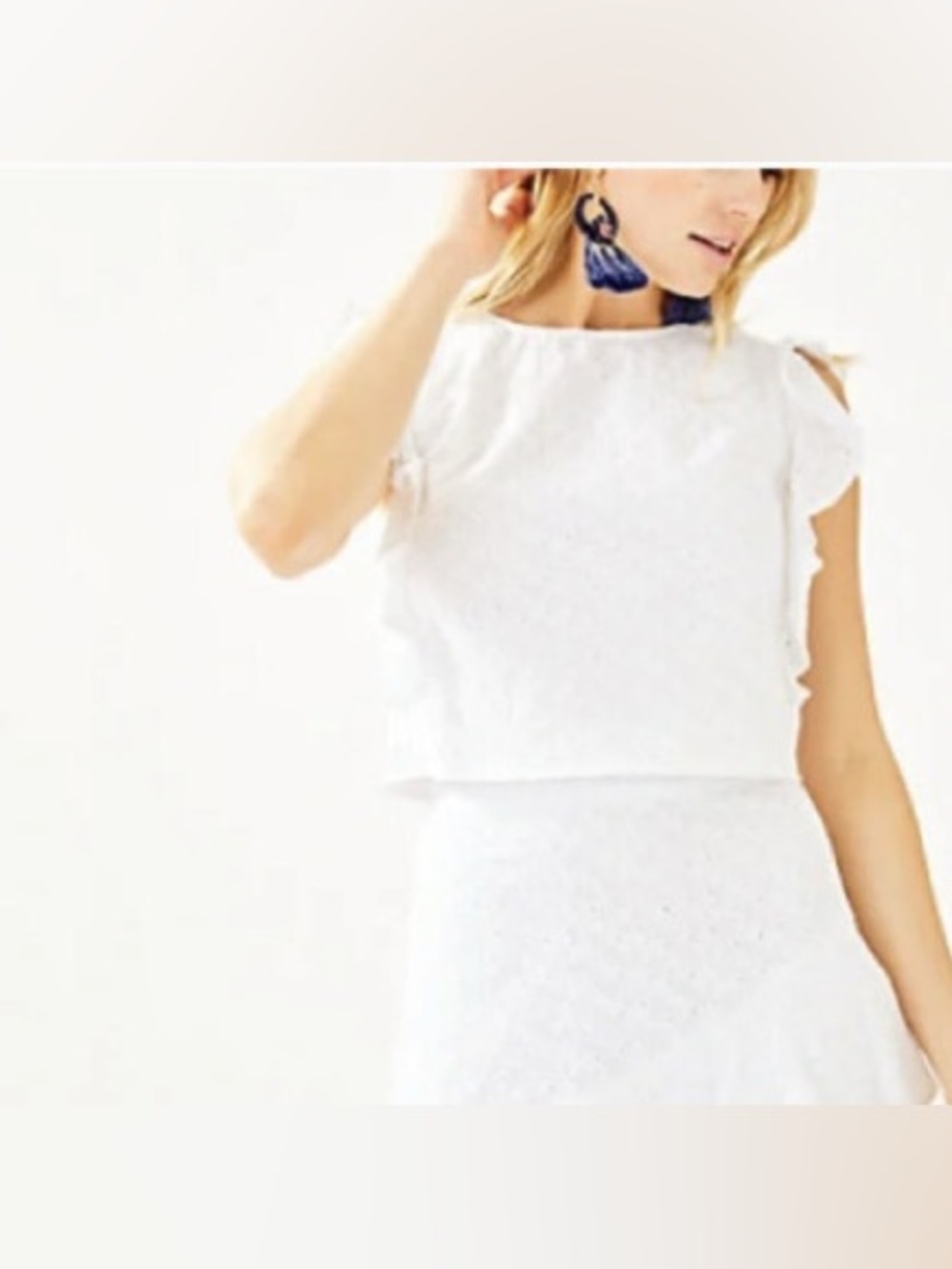 Lilly Pulitzer Alpina fish eyelet crop top 6